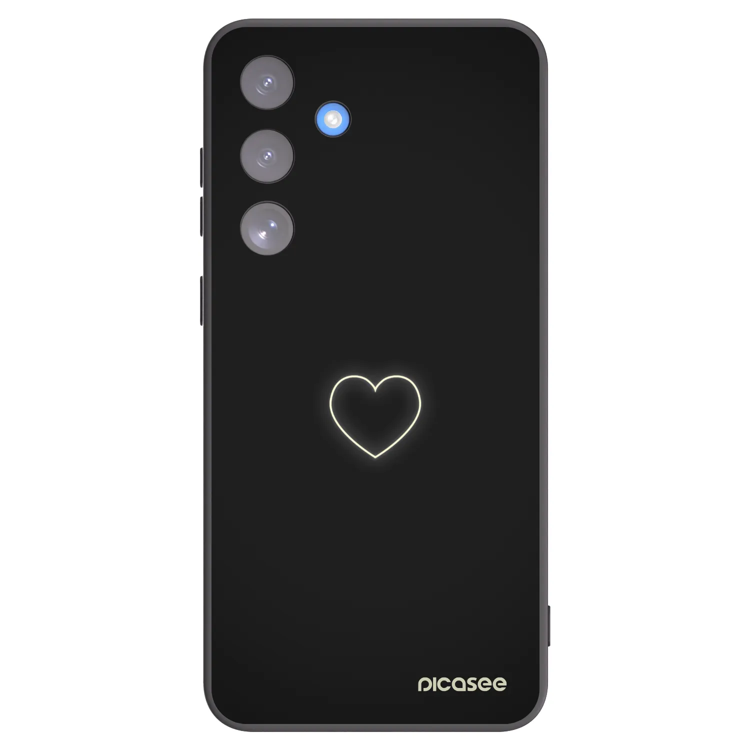Picasee husă neagră din silicon pentru Samsung Galaxy S25 FE 5G - Heart