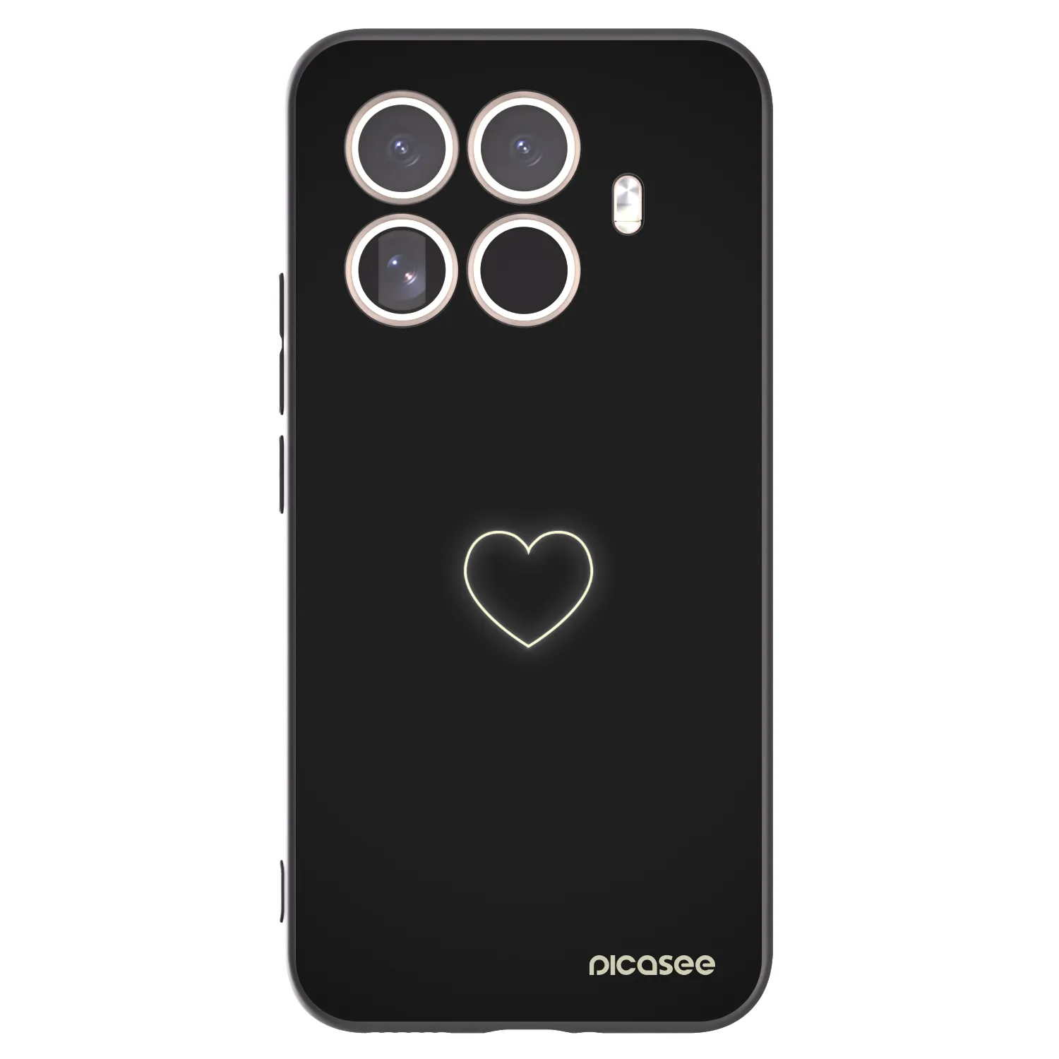 Picasee husă neagră din silicon pentru Xiaomi 15T Pro - Heart