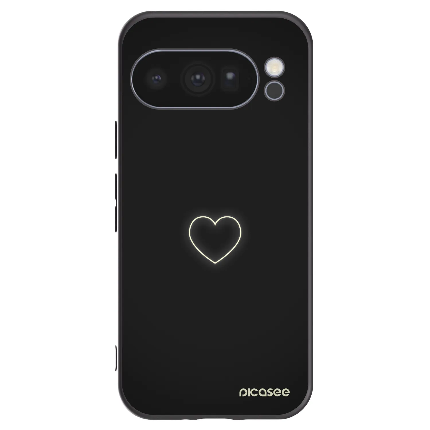 Picasee husă neagră din silicon pentru Google Pixel 10 Pro - Heart