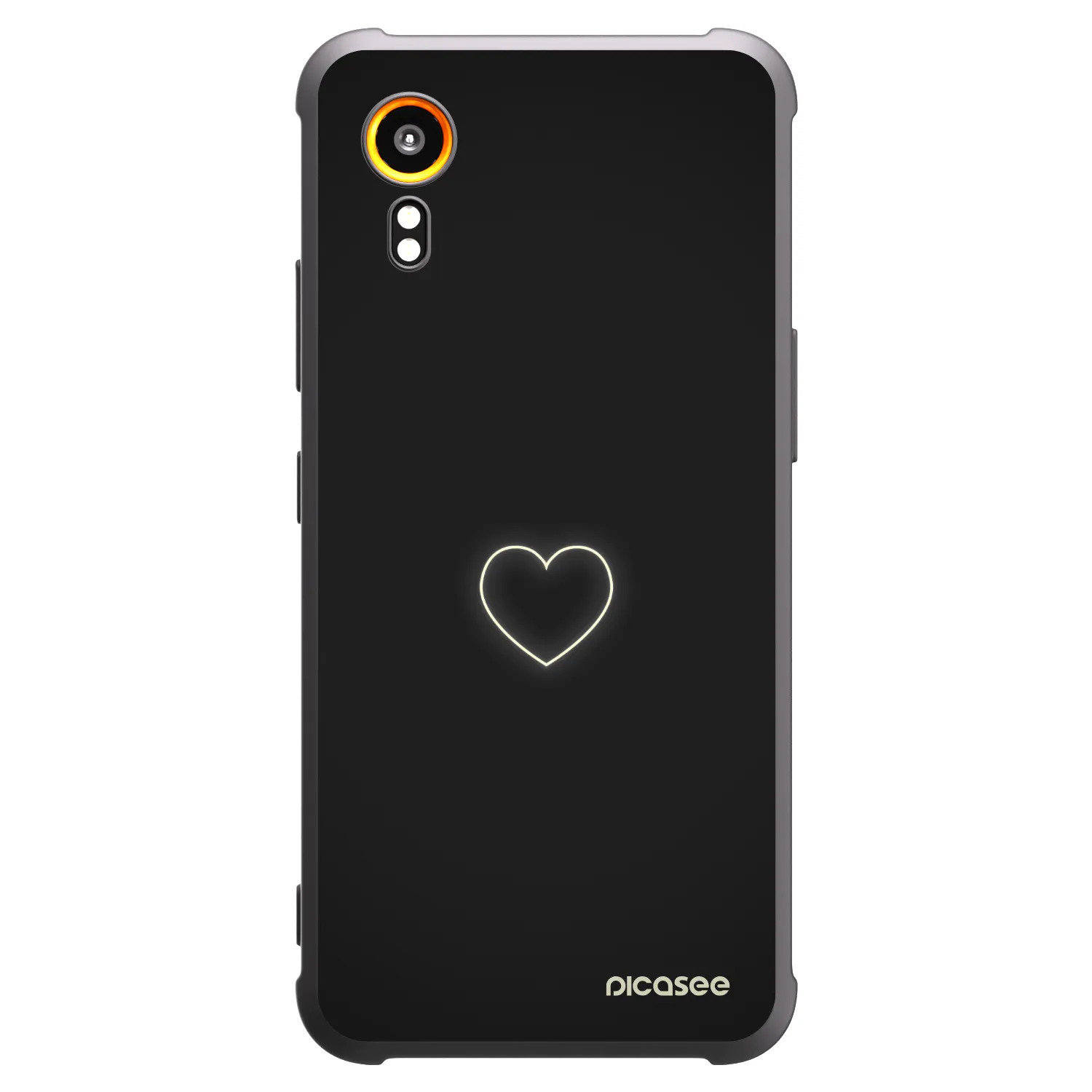 Picasee husă neagră din silicon pentru Samsung Galaxy Xcover 7 - Heart