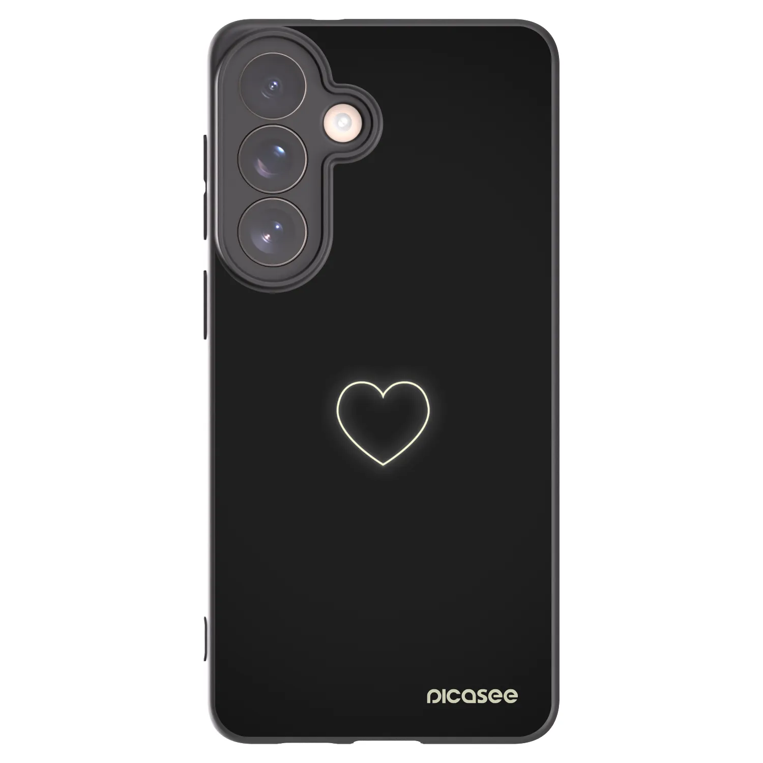 Picasee husă neagră din silicon pentru Samsung Galaxy S26+ - Heart