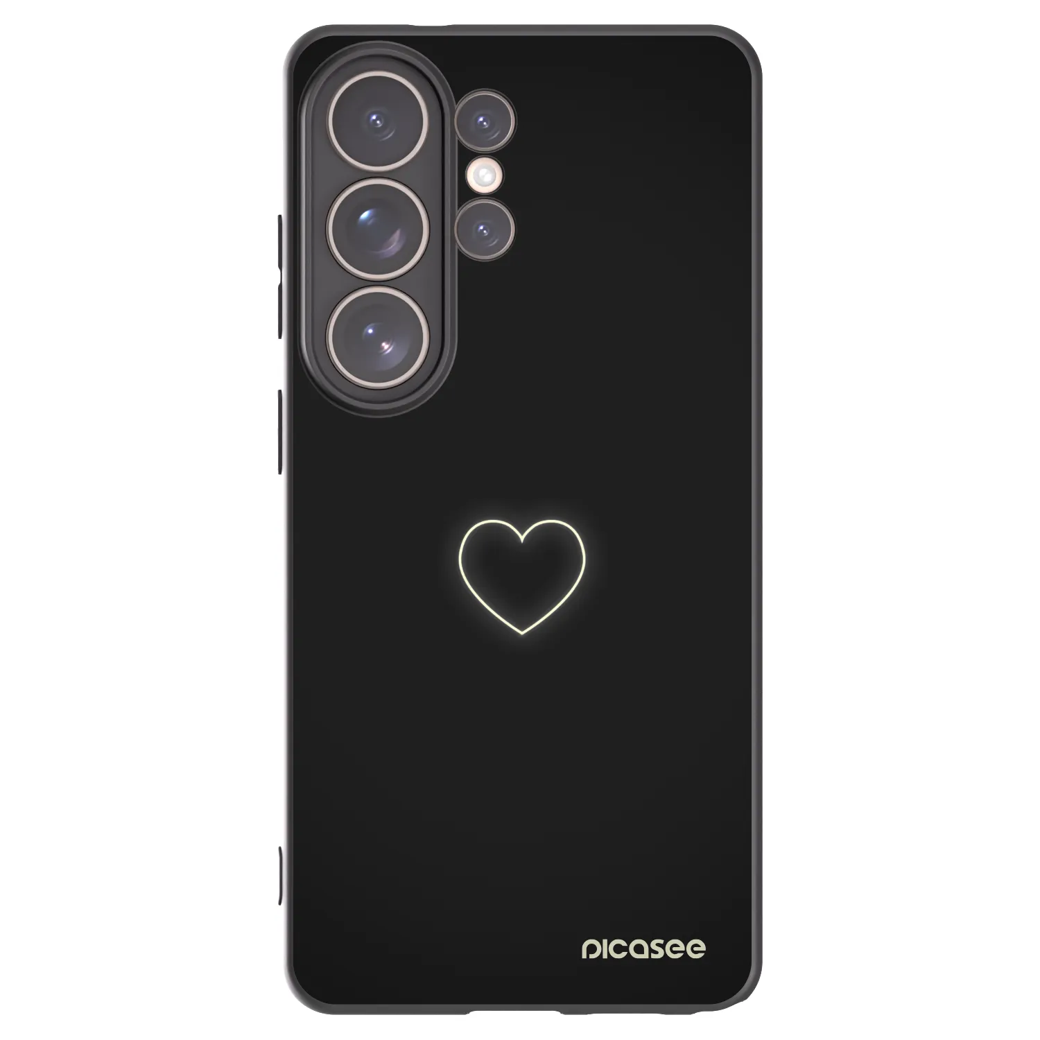 Picasee husă neagră din silicon pentru Samsung Galaxy S26 Ultra - Heart