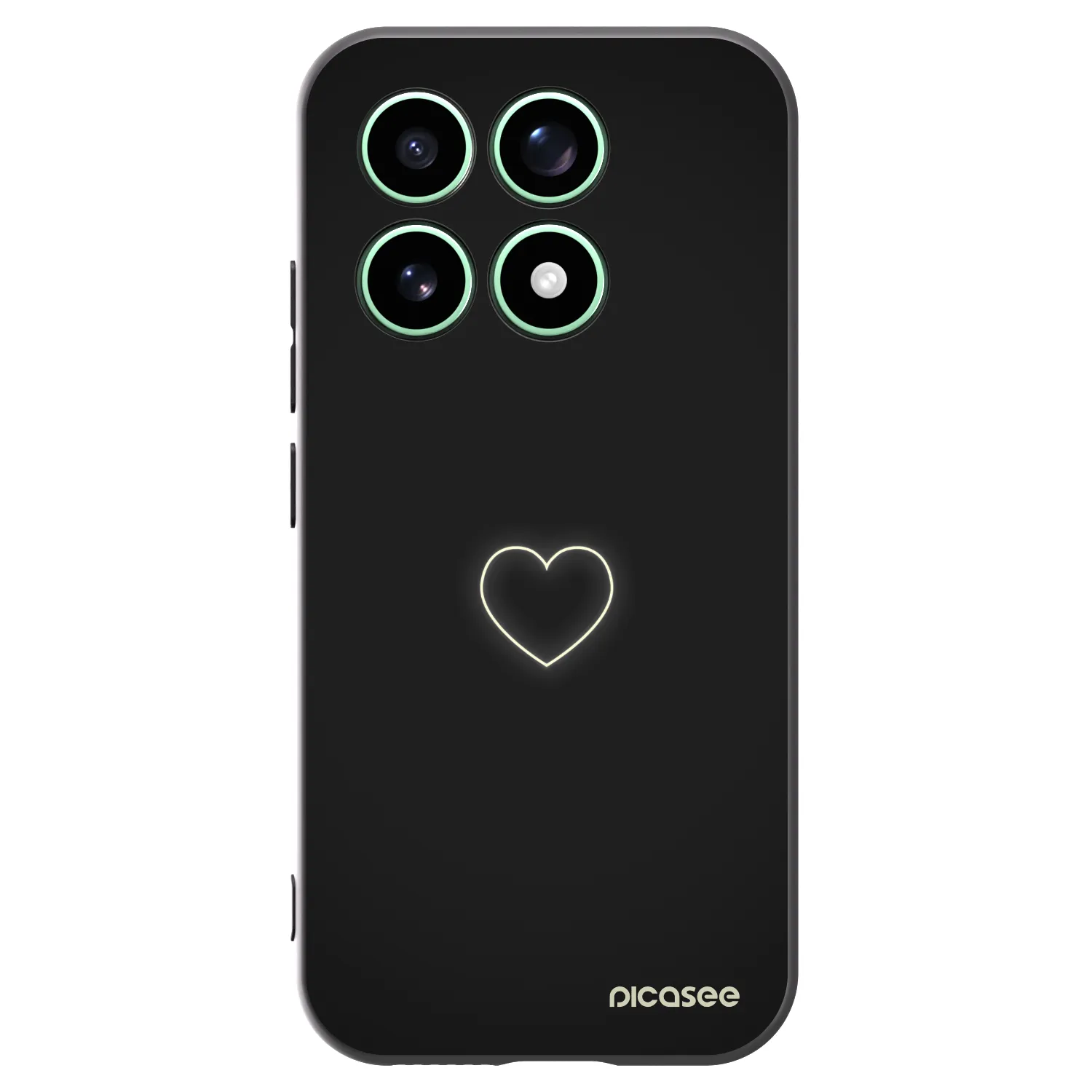 Picasee husă neagră din silicon pentru Xiaomi 17 - Heart