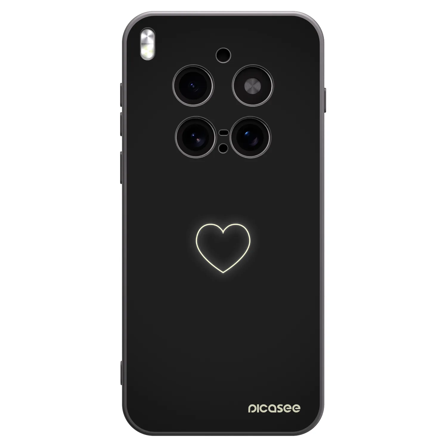 Picasee husă neagră din silicon pentru Vivo X300 Pro - Heart