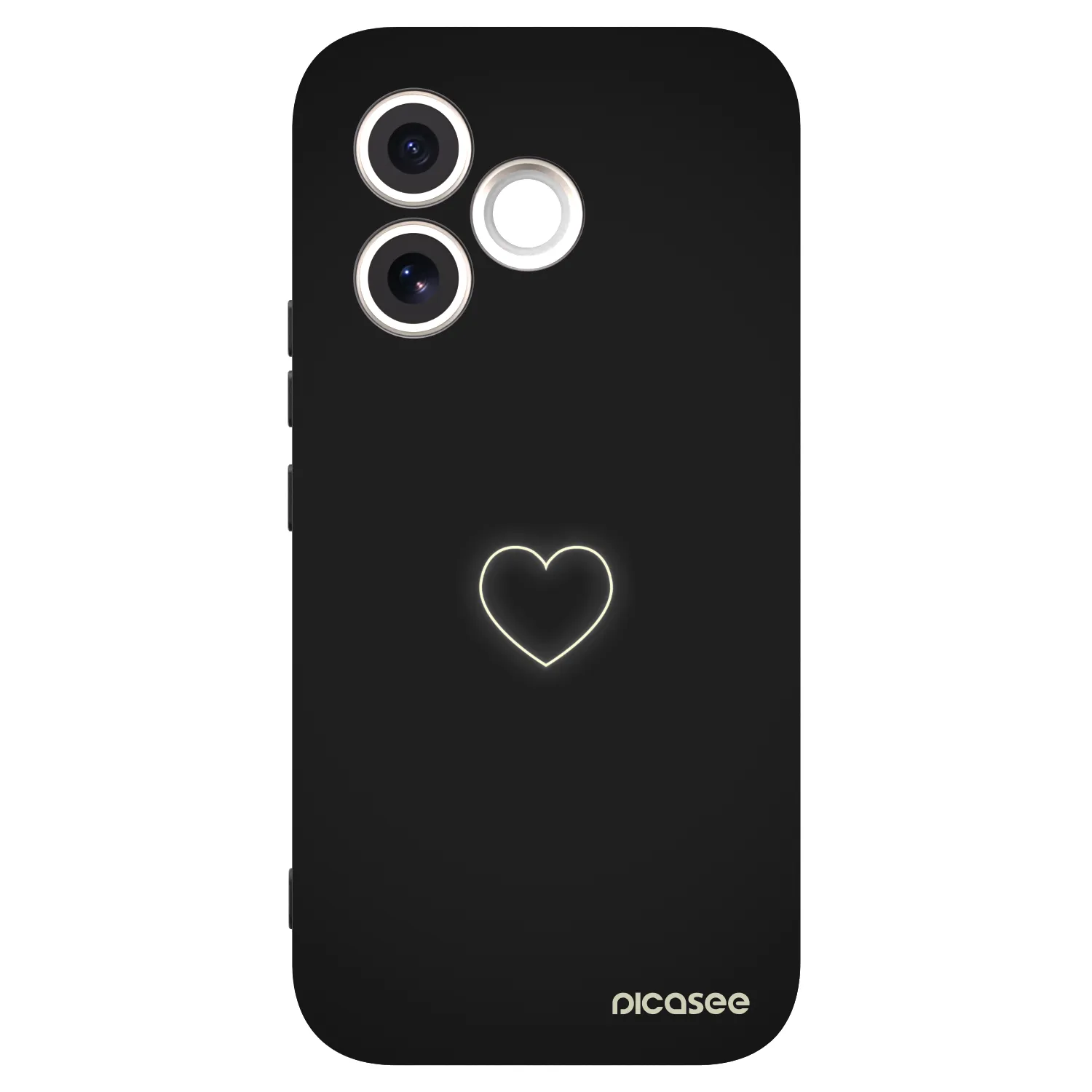 Picasee husă neagră din silicon pentru Honor 600 Lite - Heart
