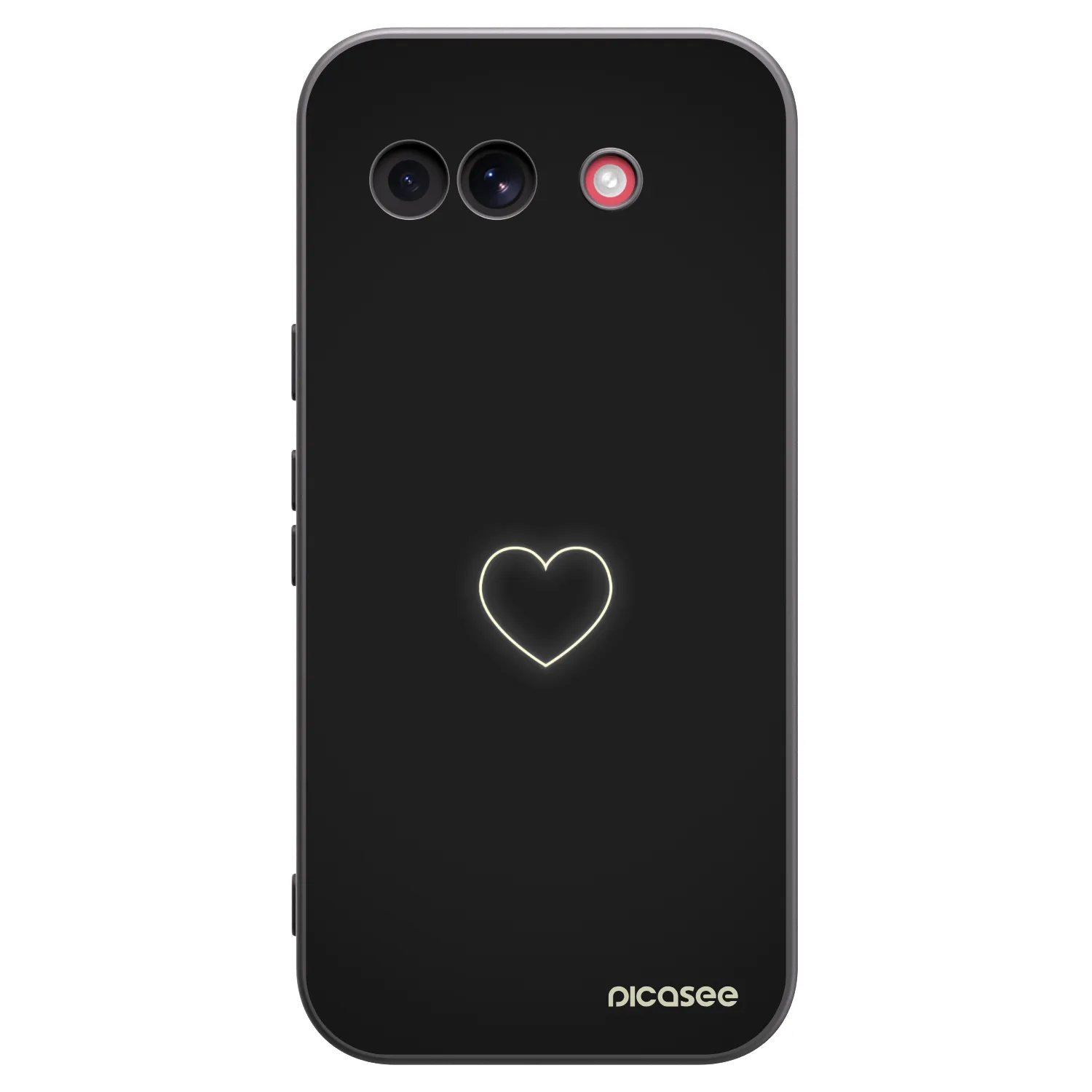 Picasee husă neagră din silicon pentru Google Pixel 10a - Heart