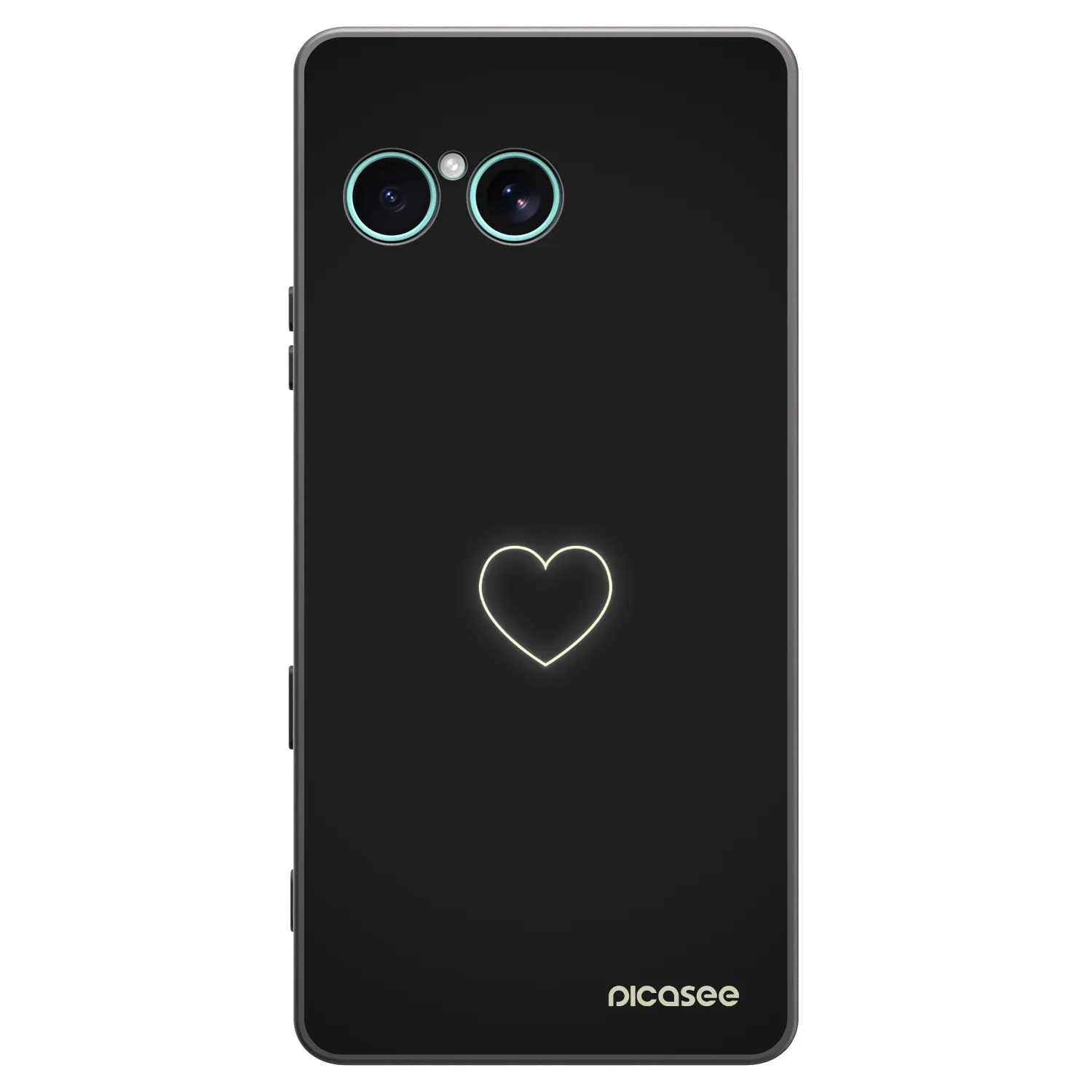 Picasee husă neagră din silicon pentru Sony Xperia 10 VII - Heart