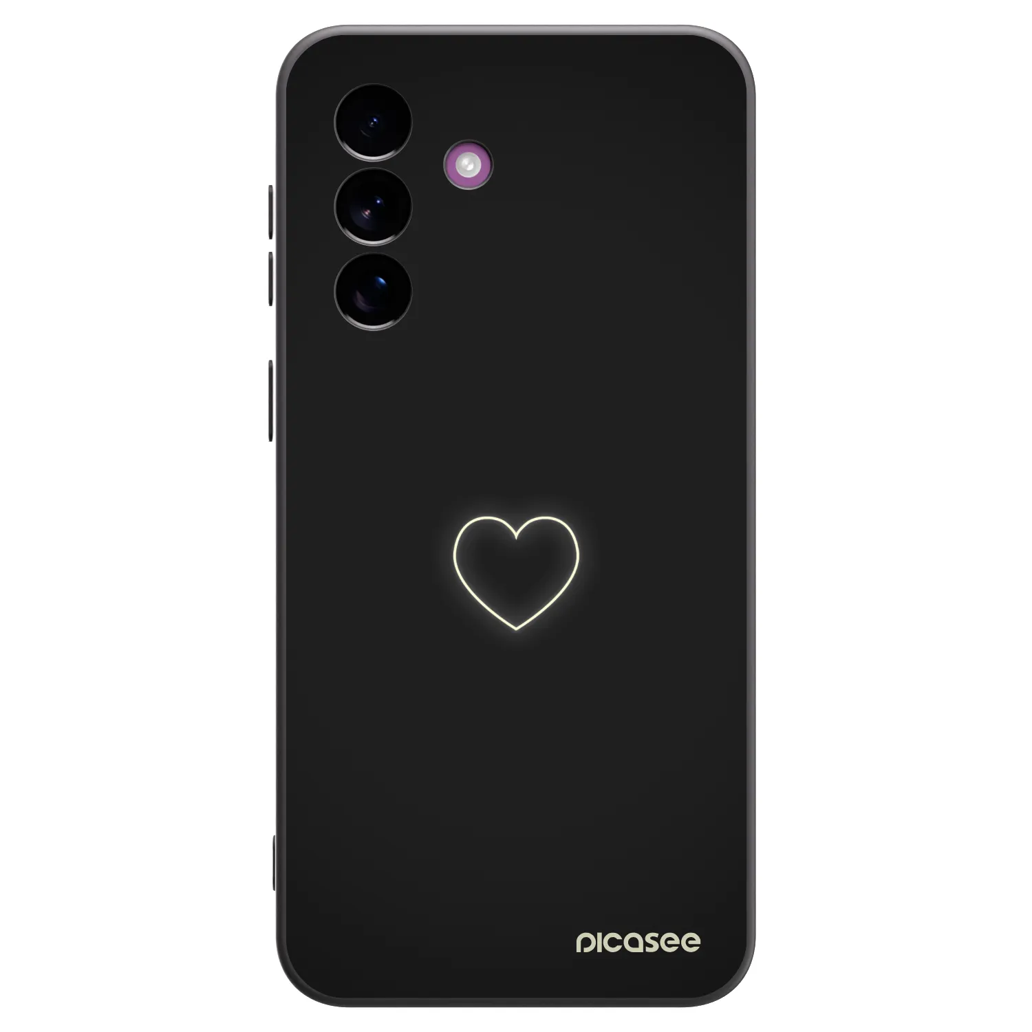 Picasee husă neagră din silicon pentru Samsung Galaxy A37 - Heart