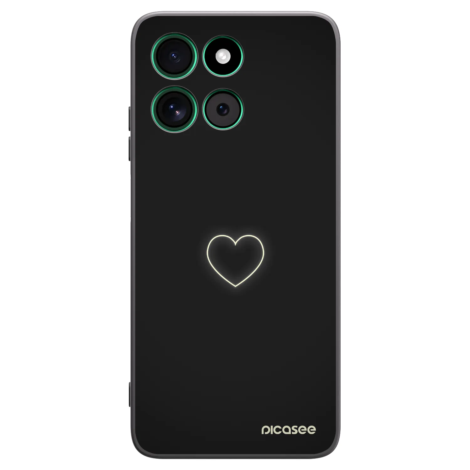 Picasee husă neagră din silicon pentru Motorola Moto G57 Power - Heart