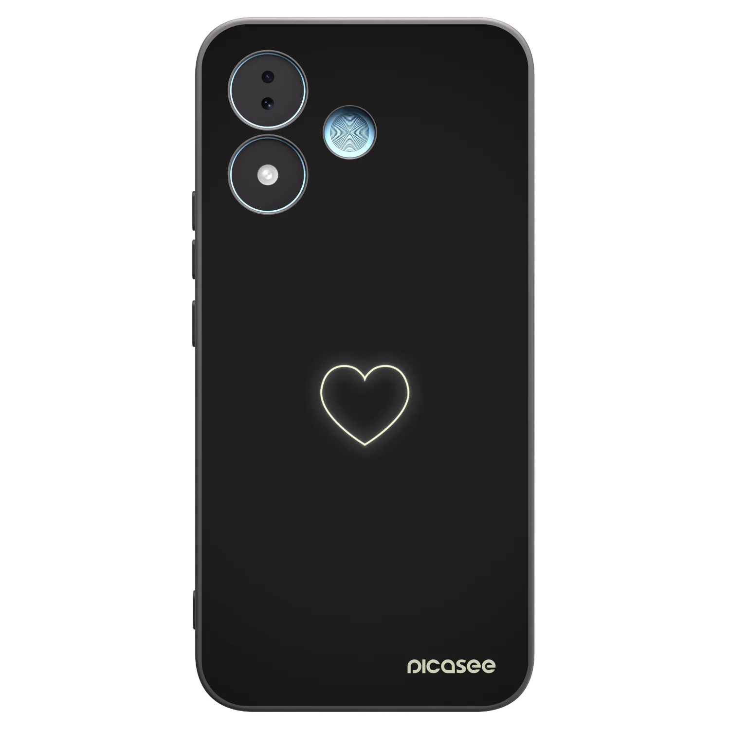 Picasee husă neagră din silicon pentru Xiaomi Redmi Note 17 5G - Heart