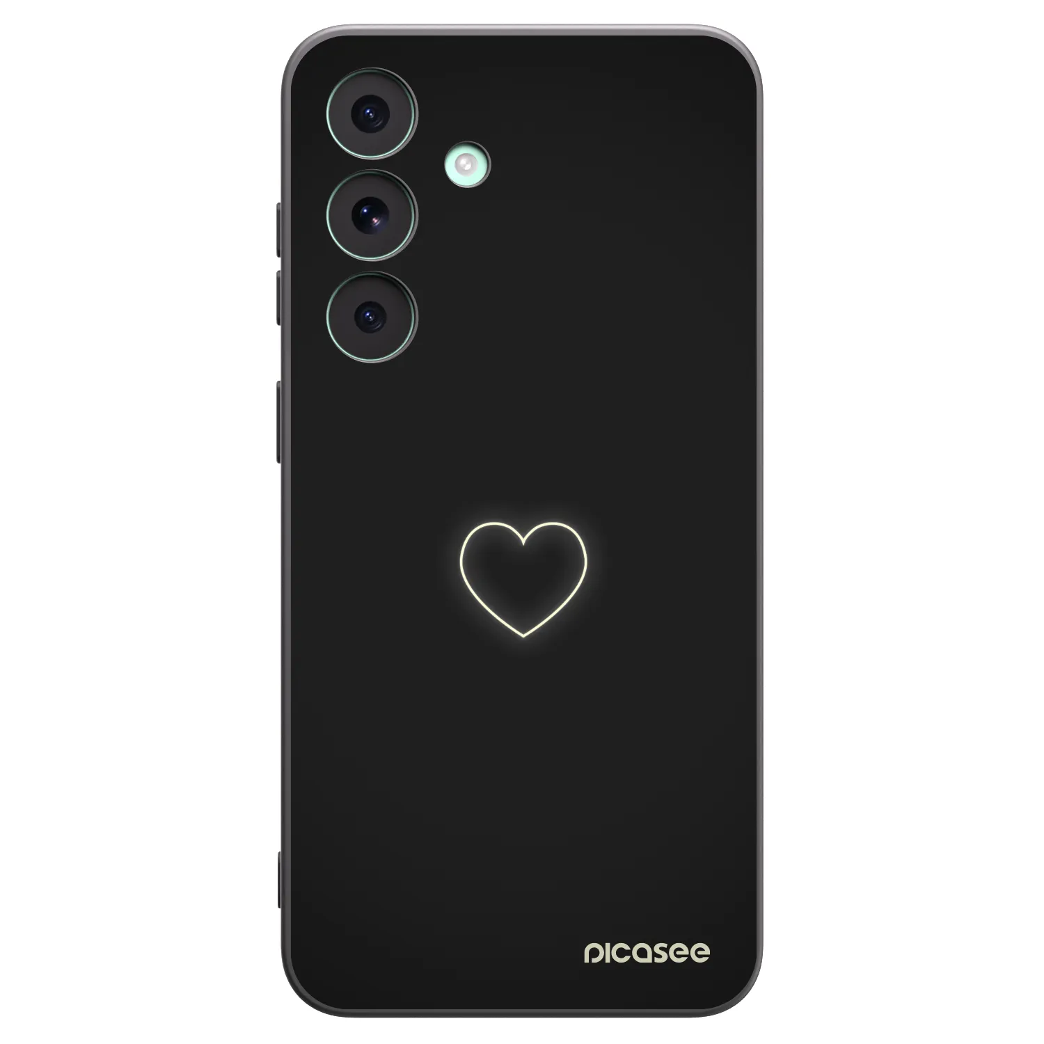 Picasee husă neagră din silicon pentru Samsung Galaxy S26 FE - Heart