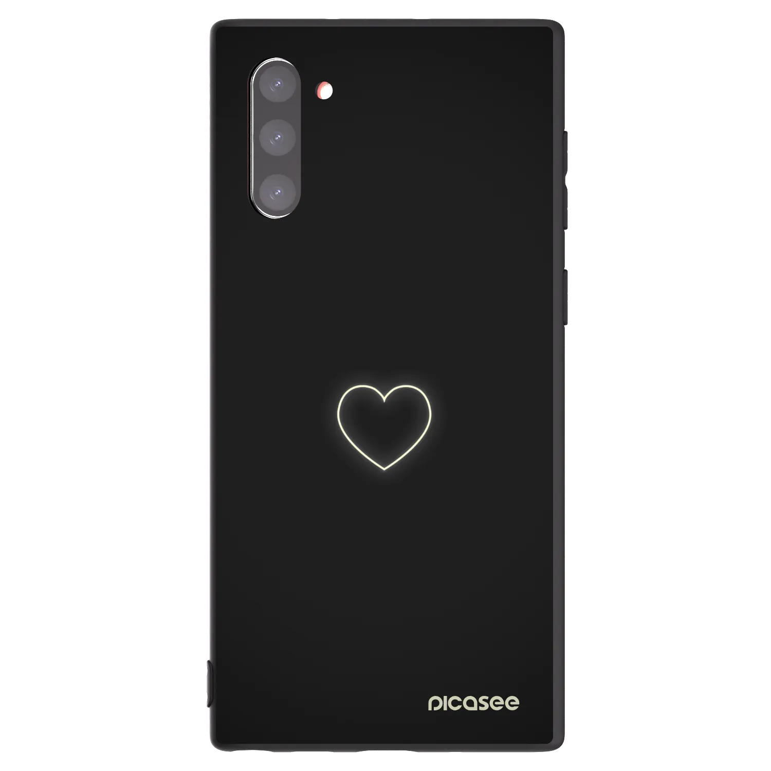 Picasee husă neagră din silicon pentru Samsung Galaxy Note 10 N970F - Heart