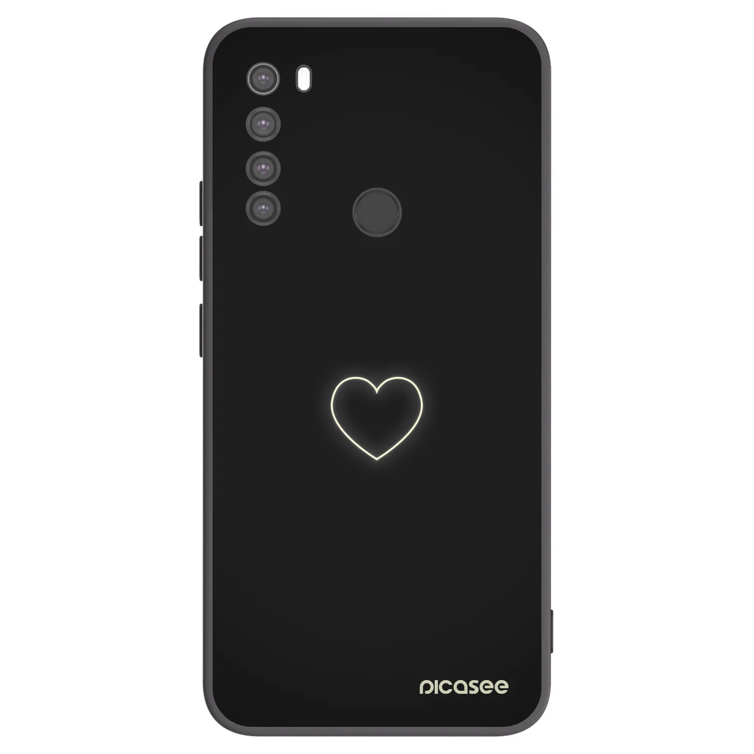 Picasee husă neagră din silicon pentru Xiaomi Redmi Note 8 - Heart