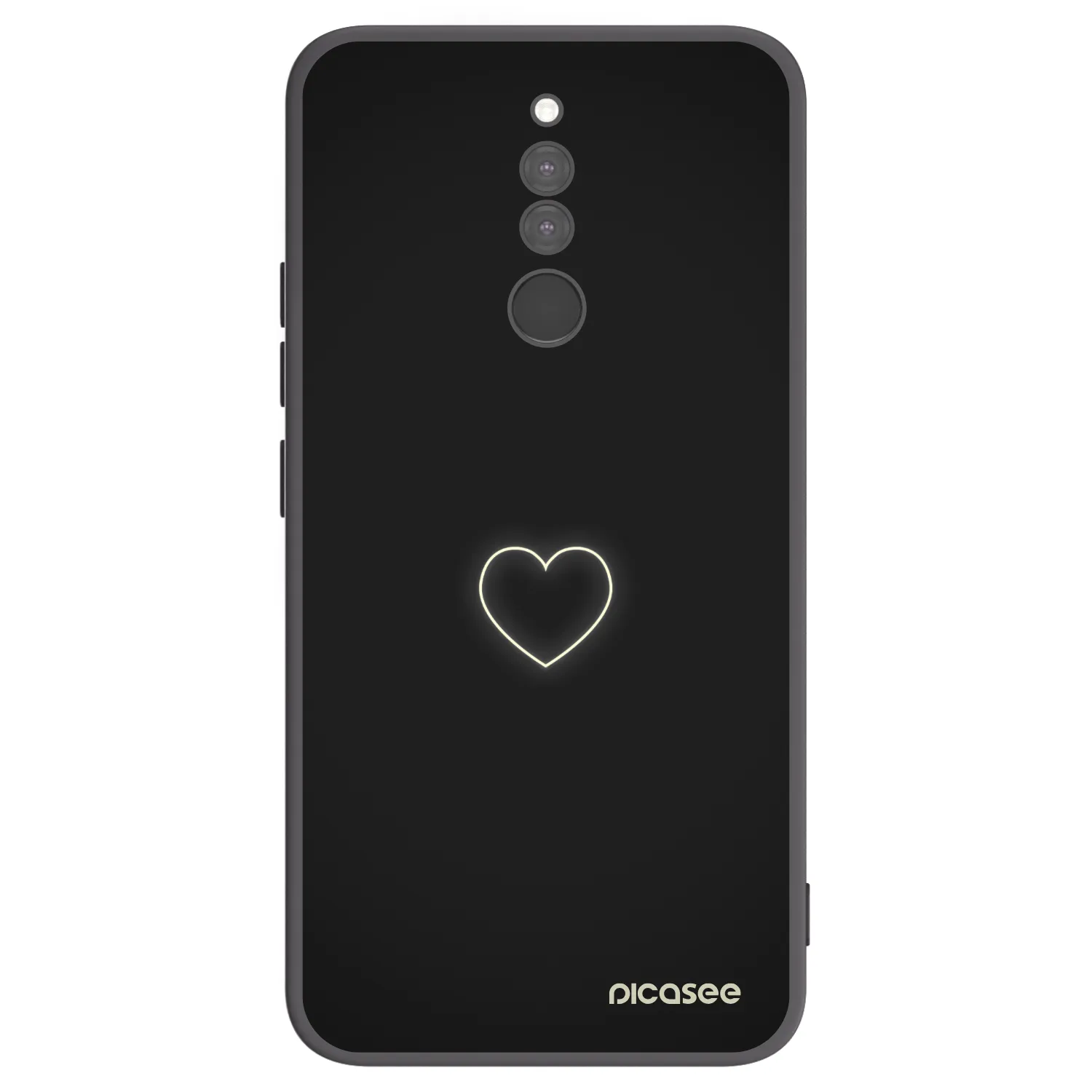 Picasee husă neagră din silicon pentru Xiaomi Redmi 8 - Heart