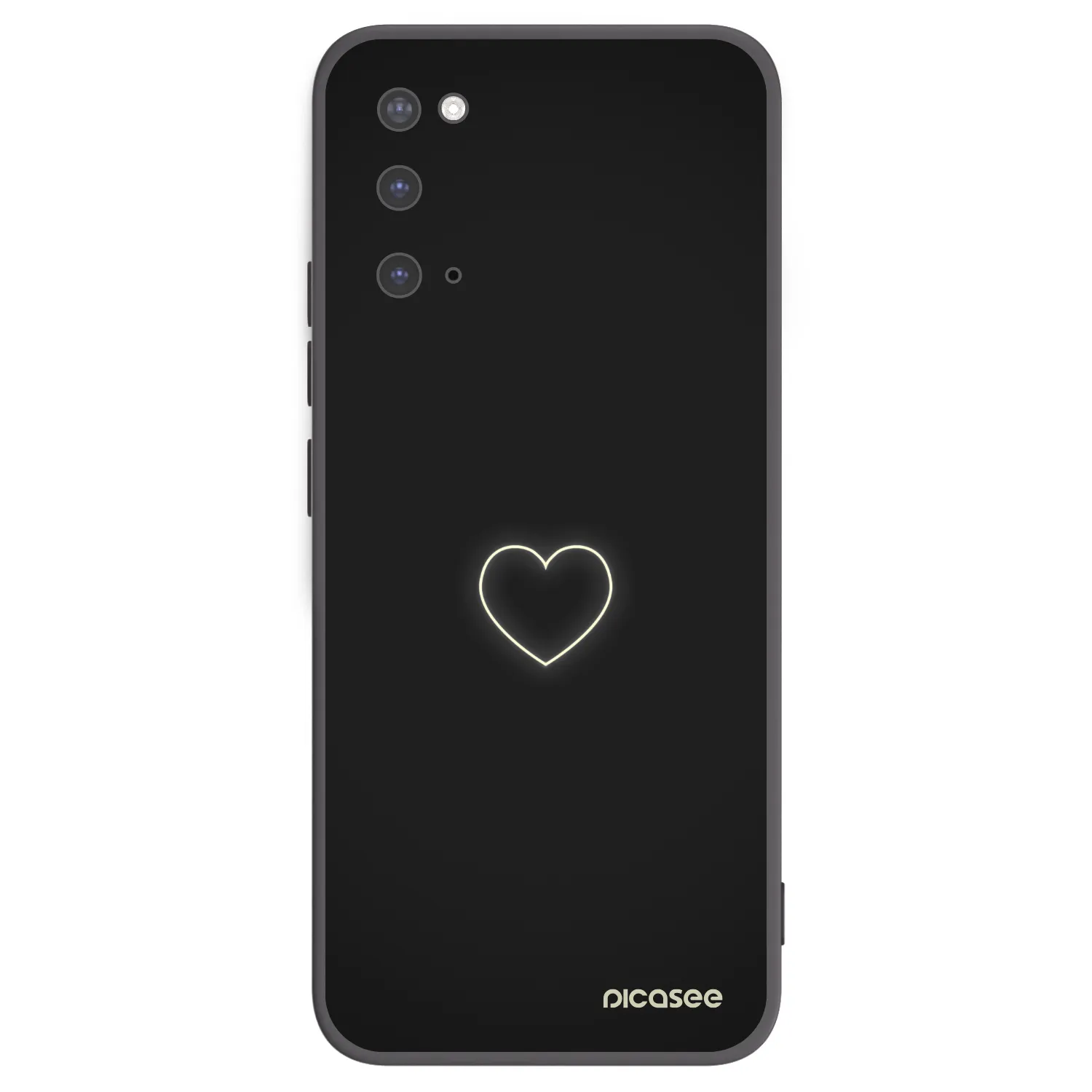 Picasee husă neagră din silicon pentru Samsung Galaxy S20 G980F - Heart