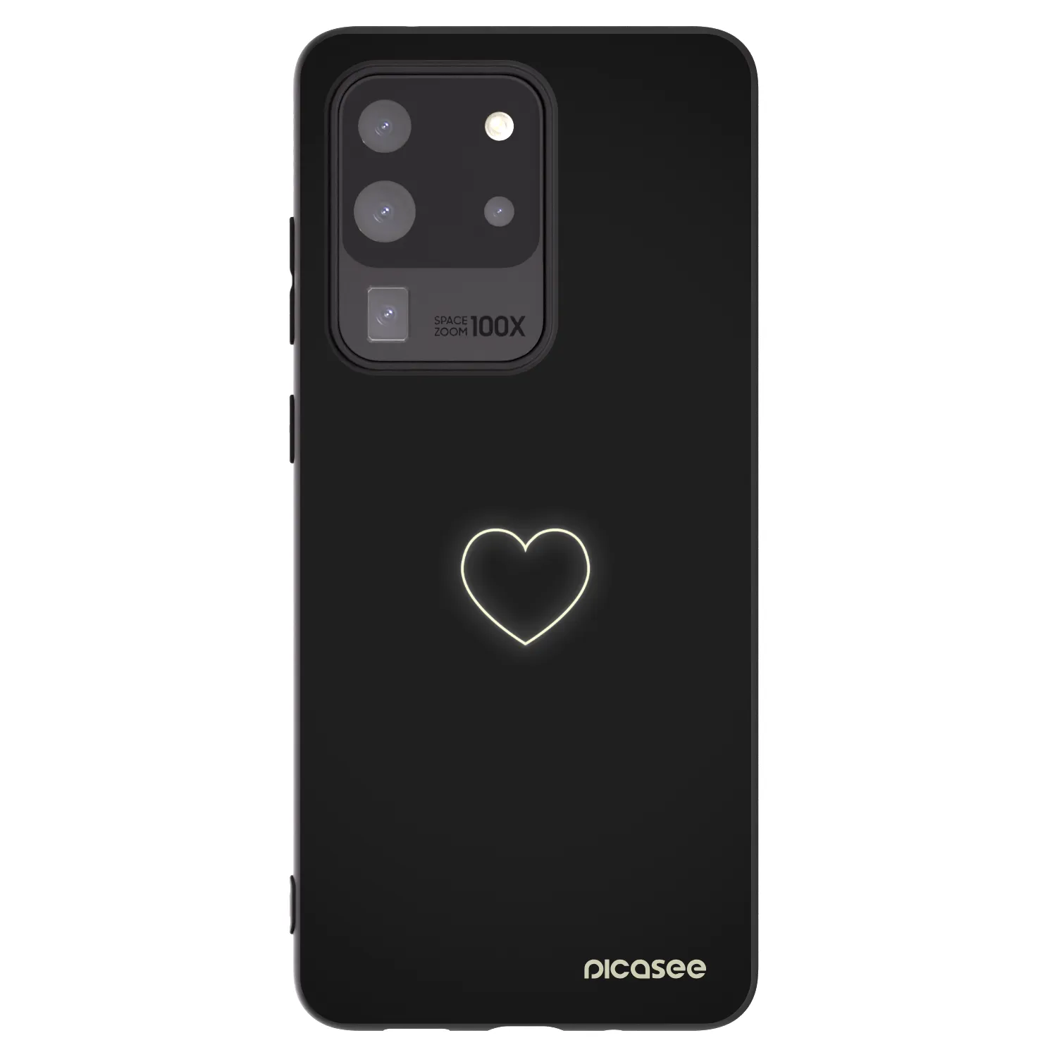 Picasee husă neagră din silicon pentru Samsung Galaxy S20 Ultra 5G G988F - Heart