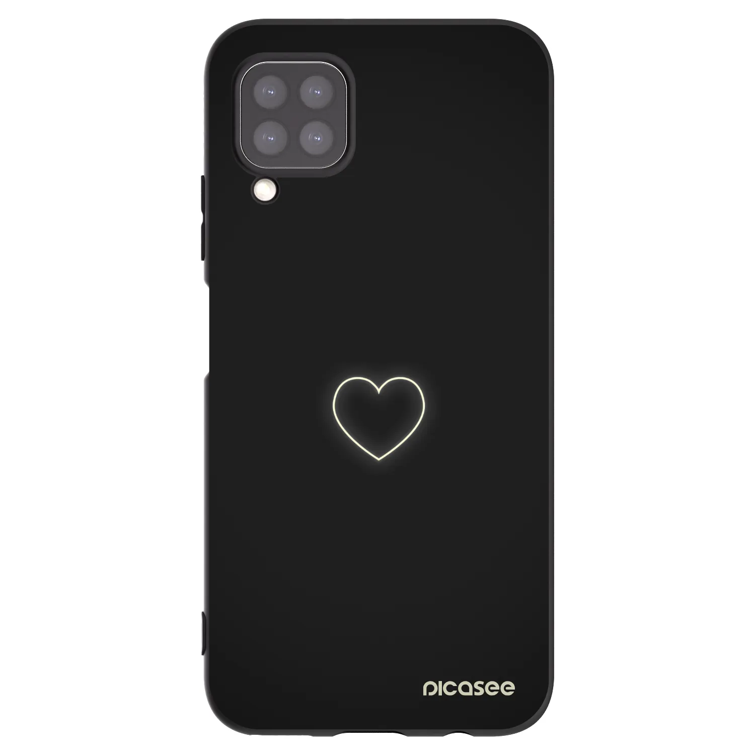 Picasee husă neagră din silicon pentru Huawei P40 Lite - Heart