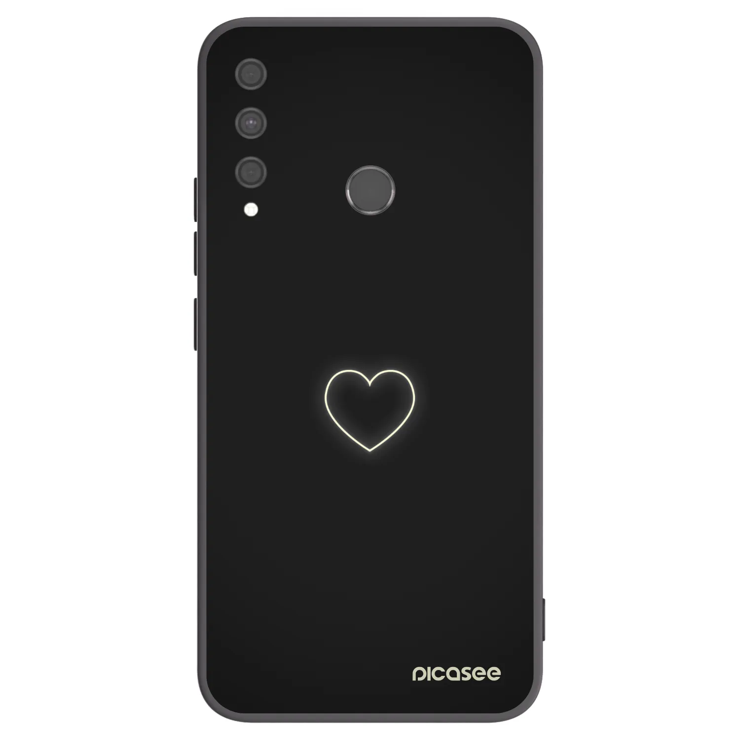 Picasee husă neagră din silicon pentru Huawei P40 Lite E - Heart