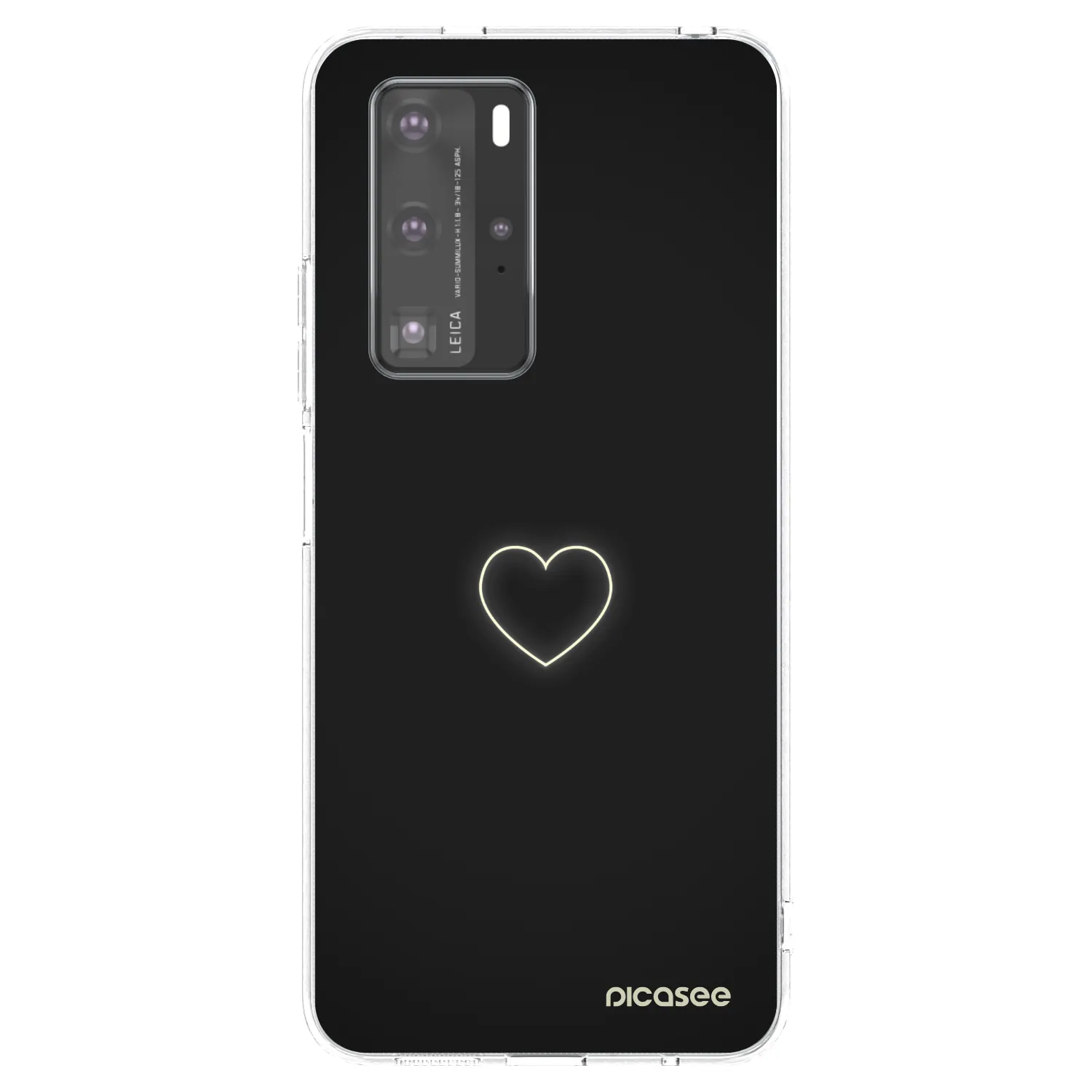 Picasee husă transparentă din silicon pentru Huawei P40 Pro - Heart