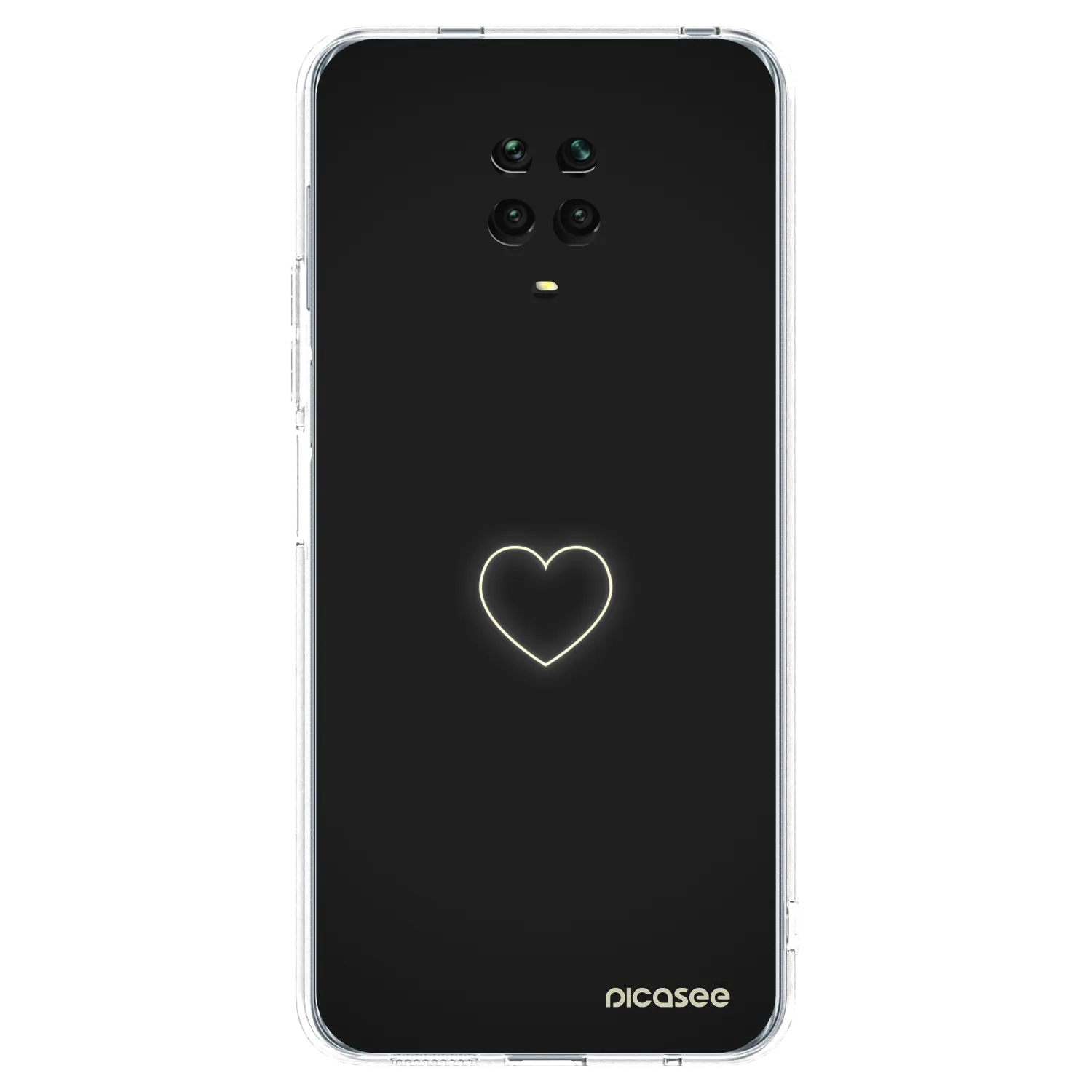 Picasee husă transparentă din silicon pentru Xiaomi Redmi Note 9 Pro - Heart