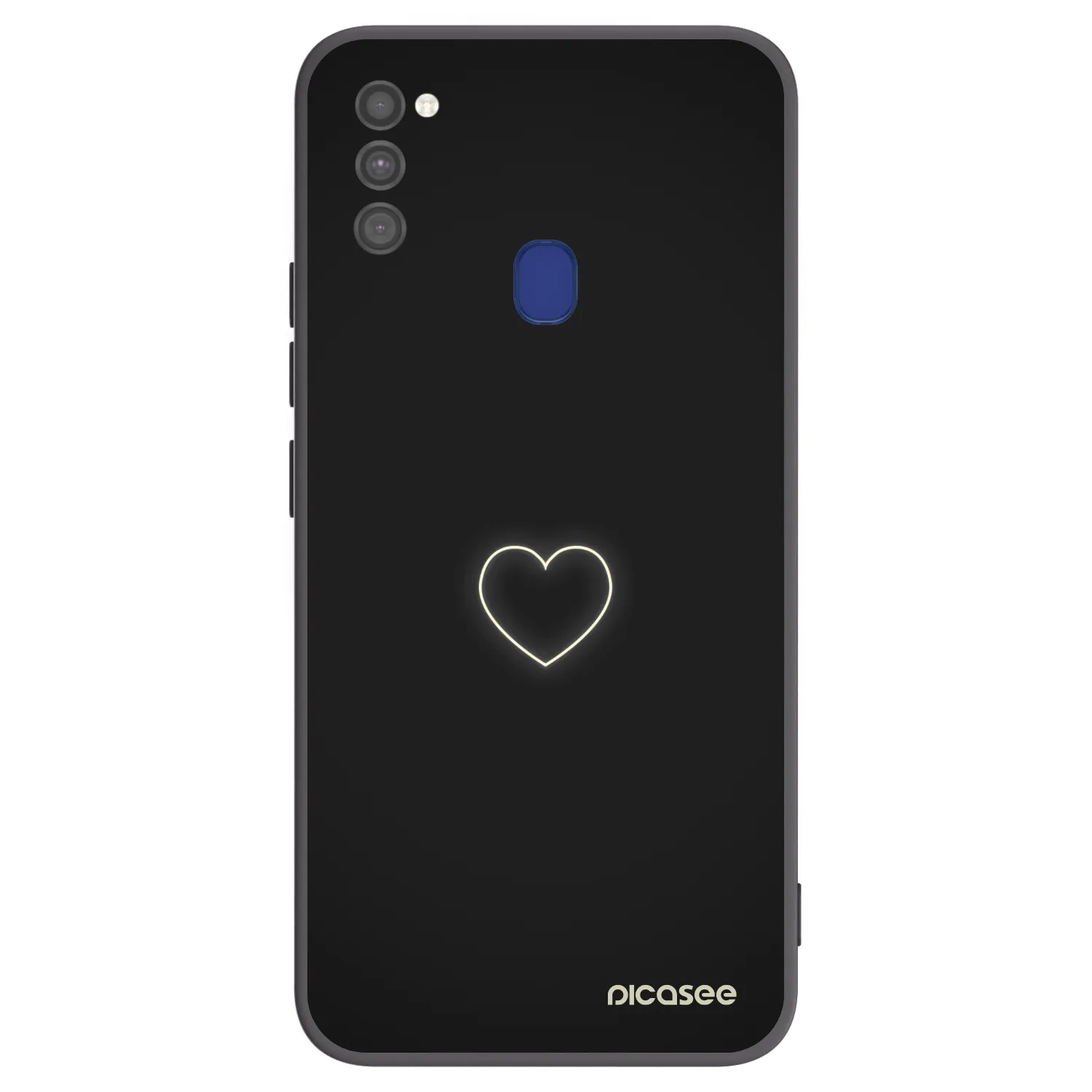 Picasee husă neagră din silicon pentru Samsung Galaxy M21 M215F - Heart