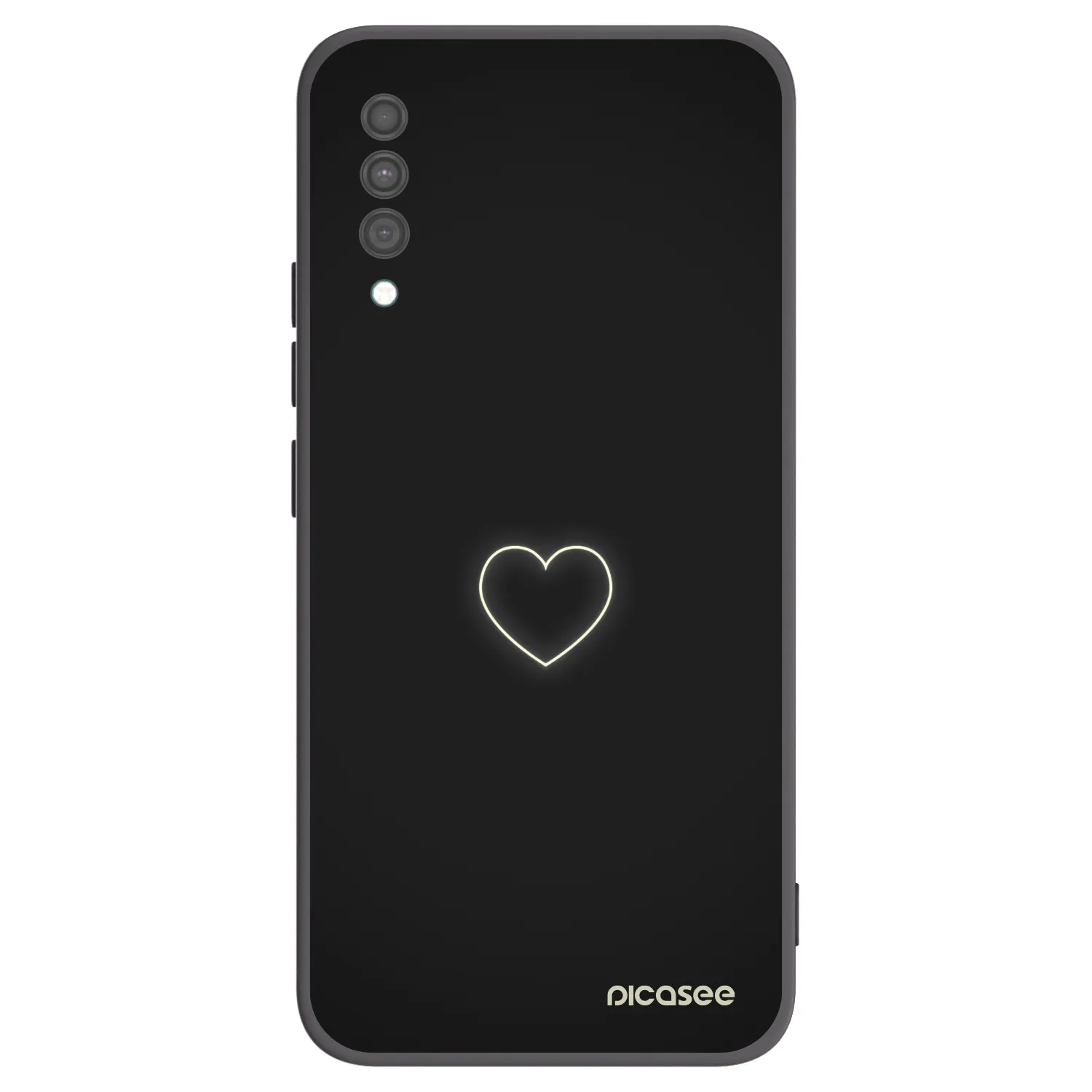 Picasee husă neagră din silicon pentru Samsung Galaxy A30s A307F - Heart