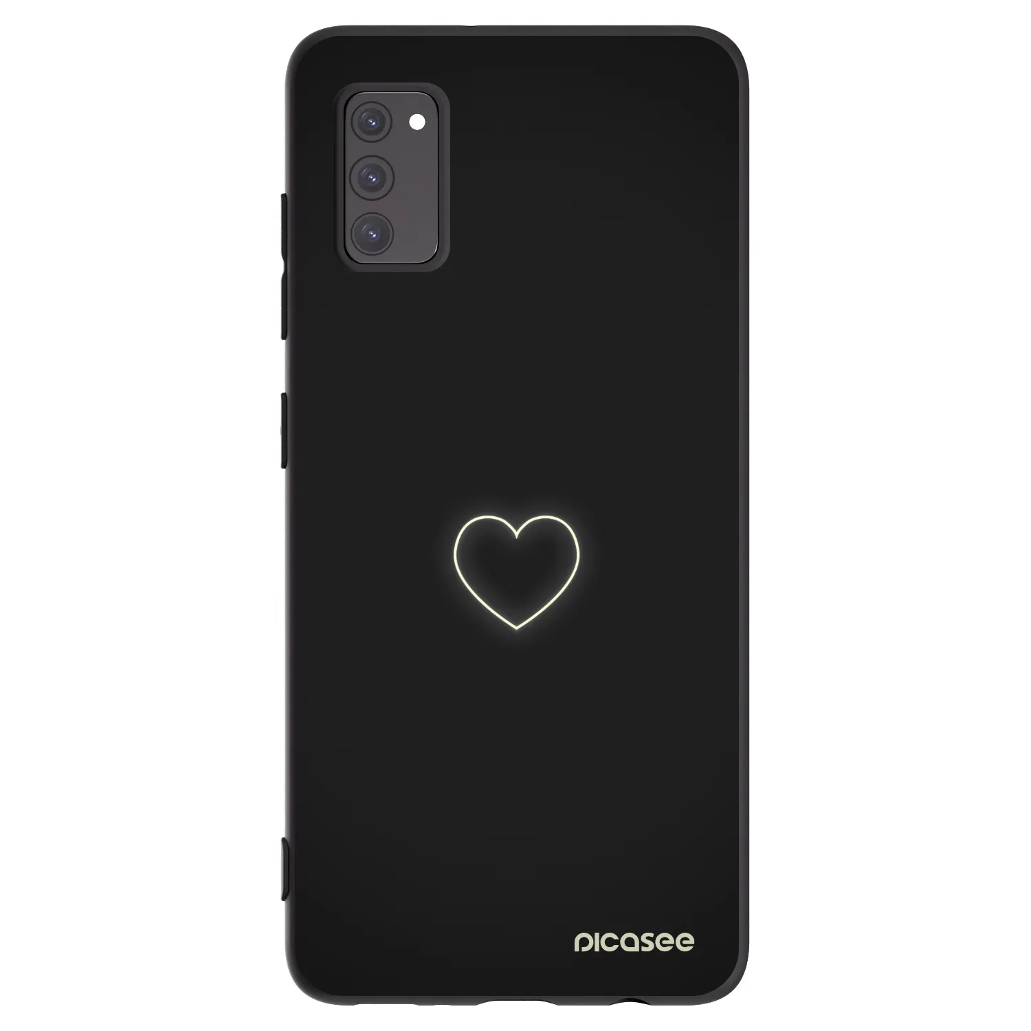 Picasee husă neagră din silicon pentru Samsung Galaxy A41 A415F - Heart