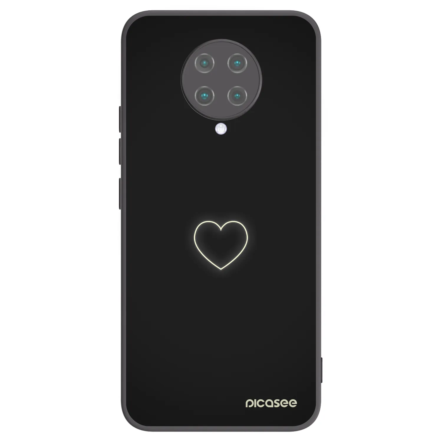 Picasee husă neagră din silicon pentru Xiaomi Poco F2 Pro - Heart