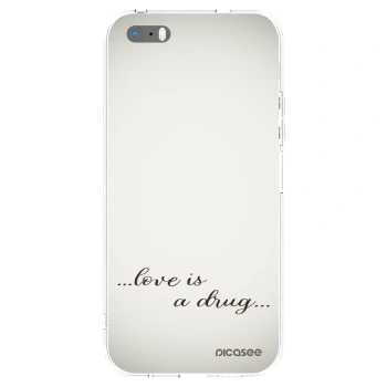 Picasee husă transparentă din silicon pentru Apple iPhone 5/5S/SE - Love is a drug