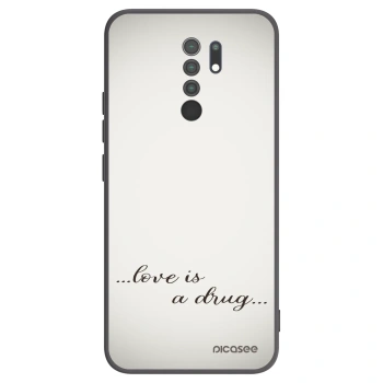 Picasee husă neagră din silicon pentru Xiaomi Redmi 9 - Love is a drug