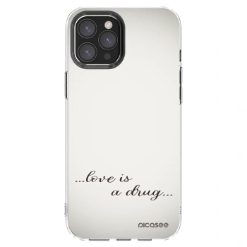 Picasee husă transparentă din silicon pentru Apple iPhone 12 Pro Max - Love is a drug