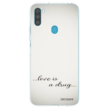 Picasee husă transparentă din silicon pentru Samsung Galaxy M11 - Love is a drug