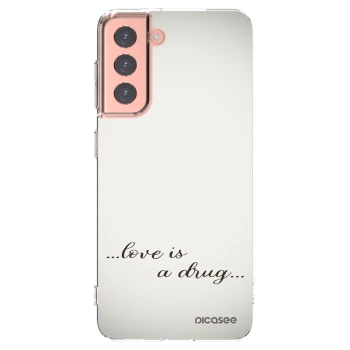 Picasee husă transparentă din silicon pentru Samsung Galaxy S21 5G G991B - Love is a drug