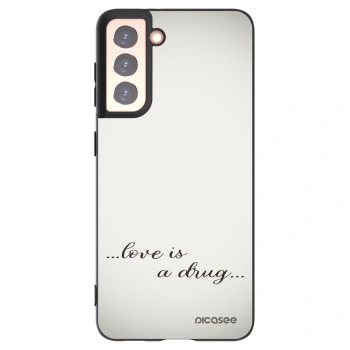 Picasee husă neagră din silicon pentru Samsung Galaxy S21 5G G991B - Love is a drug