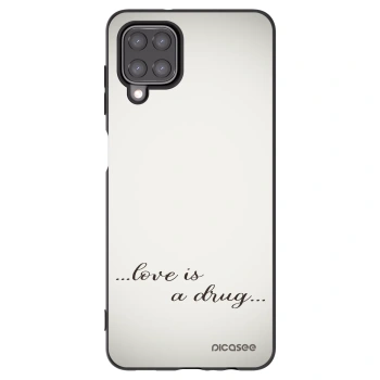Picasee husă neagră din silicon pentru Samsung Galaxy A12 A125F - Love is a drug