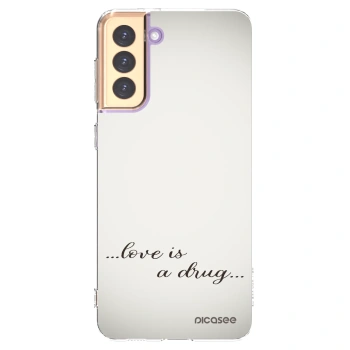 Picasee husă transparentă din silicon pentru Samsung Galaxy S21+ 5G G996F - Love is a drug