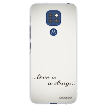 Picasee husă transparentă din silicon pentru Motorola Moto G9 Play - Love is a drug