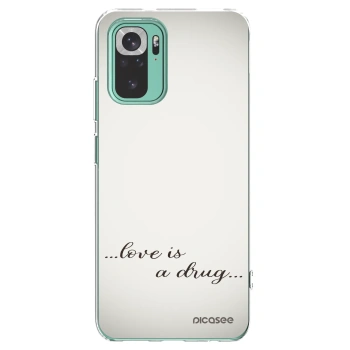Picasee husă transparentă din silicon pentru Xiaomi Redmi Note 10 Pro - Love is a drug