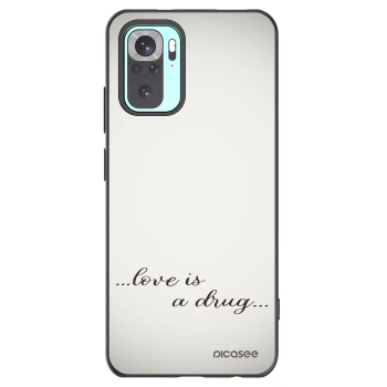 Picasee husă neagră din silicon pentru Xiaomi Redmi Note 10 Pro - Love is a drug