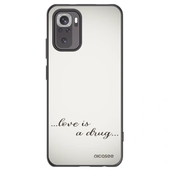 Picasee husă neagră din silicon pentru Xiaomi Redmi Note 10S - Love is a drug