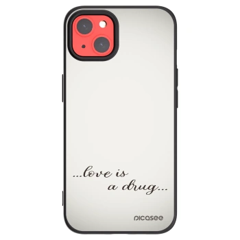 Picasee husă neagră din silicon pentru Apple iPhone 13 - Love is a drug