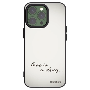 Picasee husă neagră din silicon pentru Apple iPhone 13 Pro - Love is a drug
