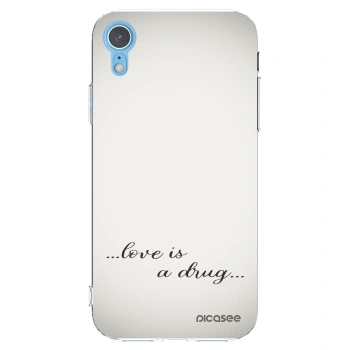 Picasee husă transparentă din silicon pentru Apple iPhone XR - Love is a drug