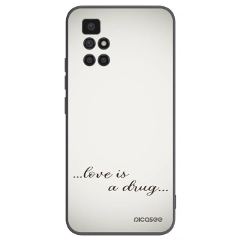 Picasee husă neagră din silicon pentru Xiaomi Redmi 10 - Love is a drug