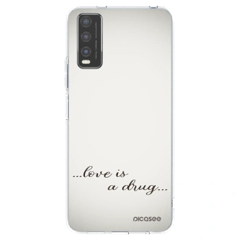 Picasee husă transparentă din silicon pentru Vivo Y20s - Love is a drug