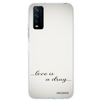Picasee husă transparentă din silicon pentru Vivo Y11s - Love is a drug
