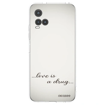 Picasee husă transparentă din silicon pentru Vivo Y33s - Love is a drug