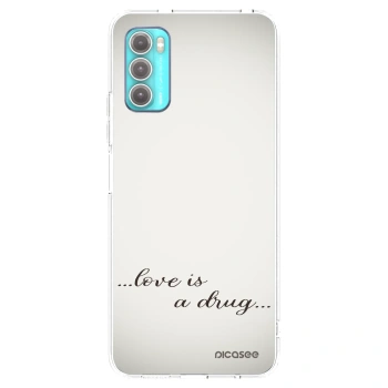 Picasee husă transparentă din silicon pentru Motorola Moto G60 - Love is a drug