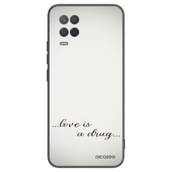 Picasee husă neagră din silicon pentru Realme 8 5G - Love is a drug