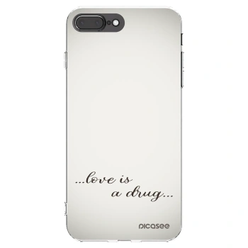 Picasee husă transparentă din silicon pentru Apple iPhone 7 Plus - Love is a drug